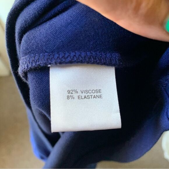 PURE Collection Blue Short Sleeve Ruched Mini Dress - Medium - Picture 8 of 9